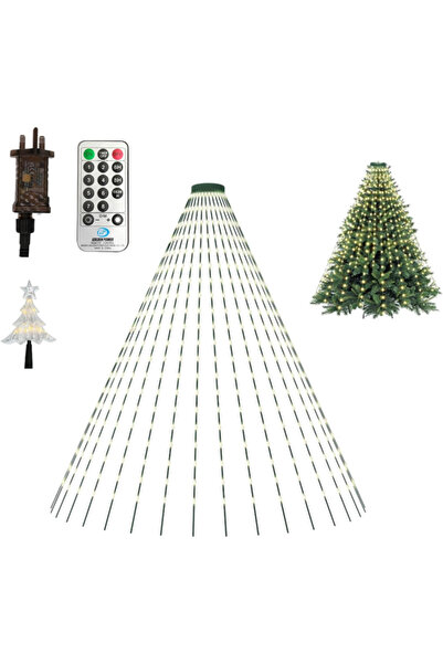 OEM Instalație luminoasă tip cascadă pentru bradul de Crăciun, 350 LED-uri, 1...