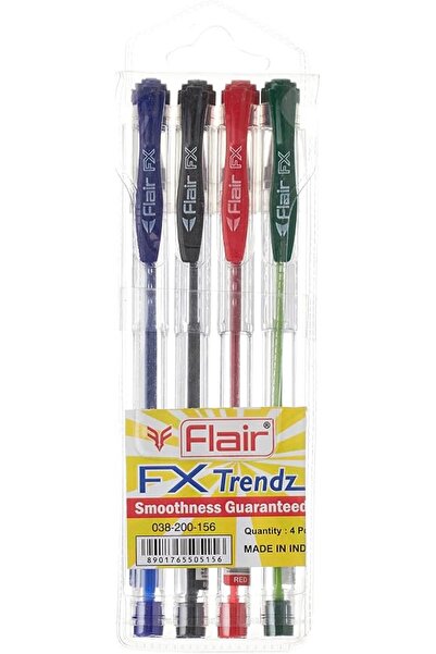 Flair FX Trendz Ball Pens 4-Piece Set, Multicolor
