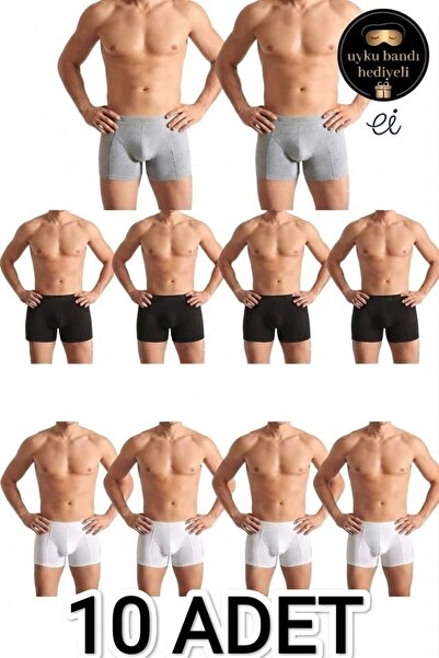 Tutku Men's Multi-Color 10-Pack Cotton Lycra Boxers - Comfortable Flexible Un...