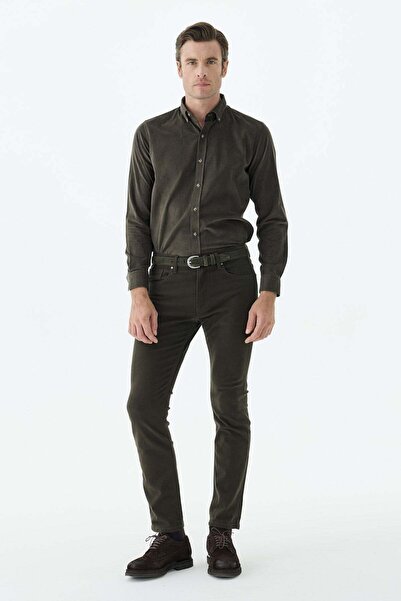 Jakamen Khaki Comfort Fit Sport 5-Pocket Trousers