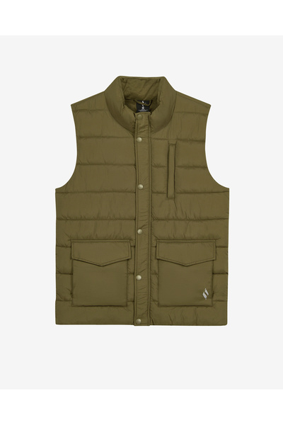 SKECHERS M Puffer Vest Erkek Haki S2620193-2194