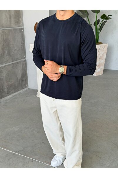 FO4RBS Washable Modal Fabric Basic Sweat m Navy Blue