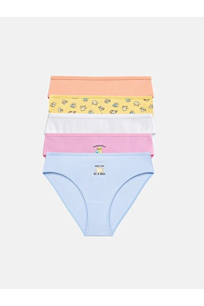 LC Waikiki Lcw Young Yellow Printed Bikini Panties 5-Pack