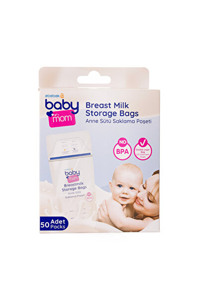 ebebek Baby Mom baby mom Anne Sütü Saklama Poşeti Avantajlı Paket 50 Adet