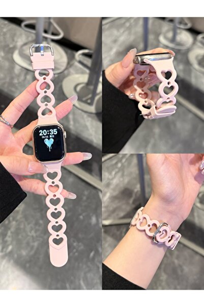 Alstrap Apple Watch Series 12/11/10 42mm, 9/8/7 41mm, 6/5/SE 40mm Uyumlu Kalp...