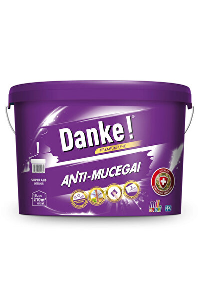 Danke Πλενόμενη βαφή εσωτερικών χώρων, αντιμουχλική, λευκή, 4 λίτρα