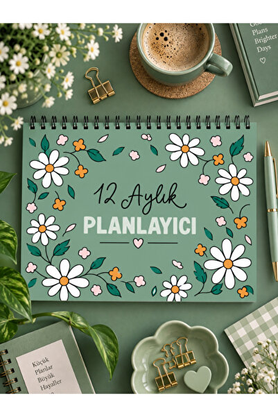 Pembe Yayınevi Notepad Aylık Planlayıcı - Monthly Planner - Yatay Aylık Planl...