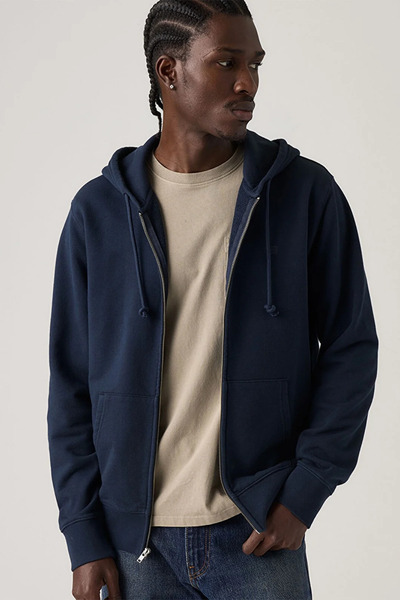 Levi's Orijinal Erkek Fermuarlı Lacivert Sweathirt