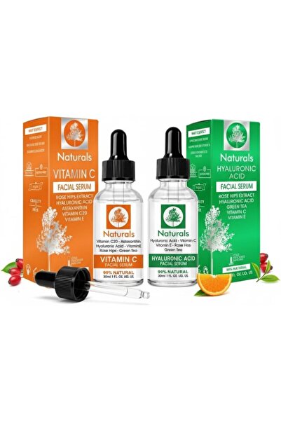 NATURALSHOP سيروم فيتامين سي وحمض الهيالورونيك للوجه 30 مل