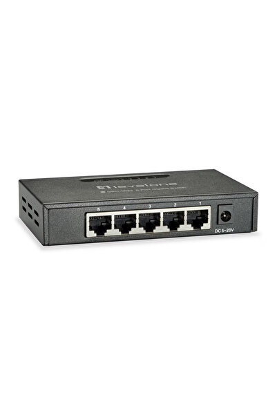 LEVEL ONE Gigabit Switch Commutator, LevelOne, 5 θύρες, Μαύρο