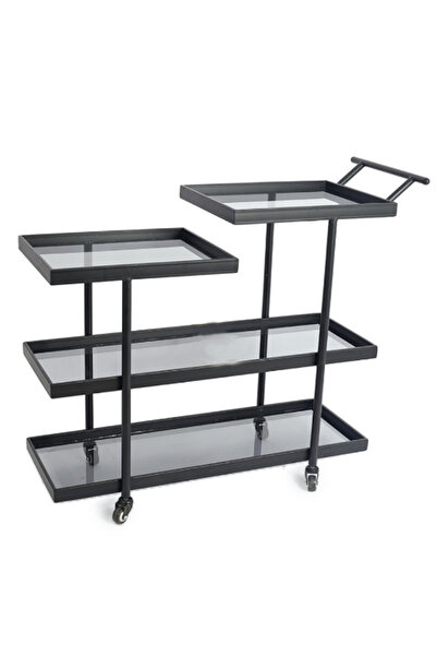 Generic Brand Space-Saving 3-Tier Rolling Bar Cart, Compact Serving Cart with...
