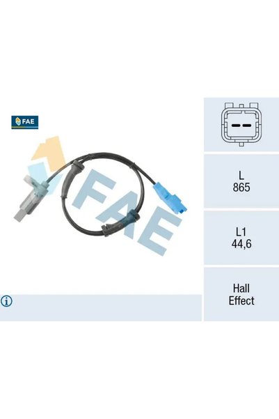 FAE Abs devir sensörü arka peugeot p206 09/02>03/07 4545.A3/ 9640921980
