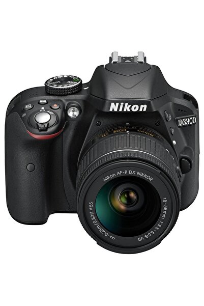 NİKON D3300 SLR dijital fotoğraf makinesi kiti AF-P 18-55 VR siyah
