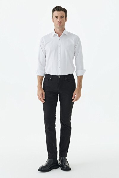 Jakamen Black Comfort Fit 5 Pocket Canvas Trousers