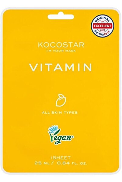 Kocostar Vegan Facial Mask Sheet Vitamin 25ML 1's 5206