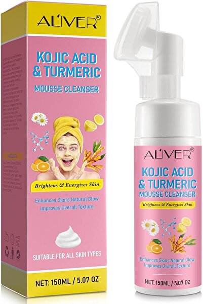 aliverystore ALIVER Kojic Acid and Turmeric Cleansing Foaming, Clear Face Mou...