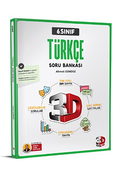 3D Yayınları 6. Sınıf Türkçe Soru Bankası