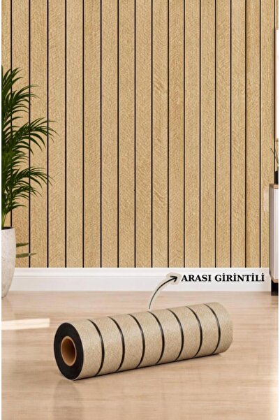 Renkli Duvarlar Grill Roll Yapışkanlı 40cmx250cm SXP Akustik Lambiri Bambu Ka...