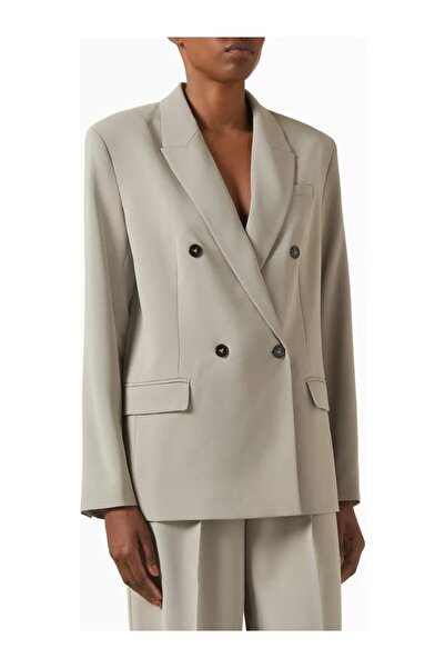 12storeez Crepe Fabric Straight Fit Blazer Jacket, Feminine Cut Inspired by t...