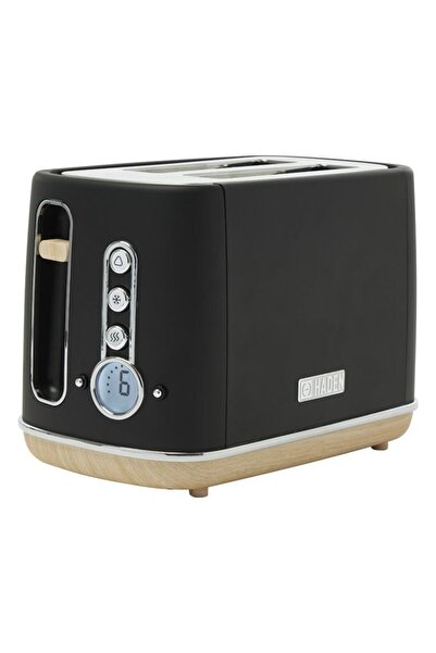 Haden 2 Slice Matte Black Toaster, Sleek Design and Convenient Features