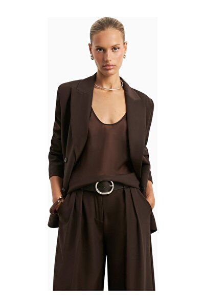 BECAUSE OF ALICE Dropped Waist Double Breasted Blaze Oversize Women's Jacket