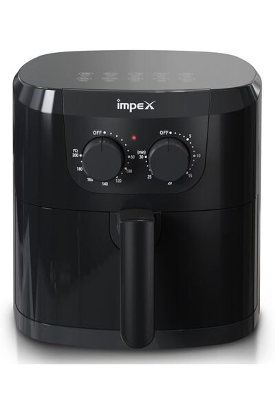 Global Impex Impex 4.5 Litre Air Fryer Include 25 Liners, Cool touch handle, ...