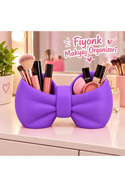 PİYATECH Bow Design Makeup Organizer 16X10 cm – Cosmetic and Makeup Supplies ...