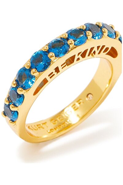 Kurt Geiger Be Kind Band Ring, Colorful Crystal Ring