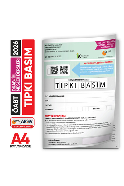 Karakutu Yayınları 2026 MEB-AGS ÖABT DKAB Öğretmenliği ÖSYM Tıpkı Basım Kitap...