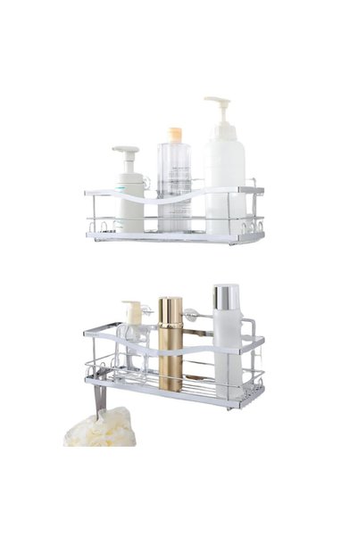 KINCMAX Set de rafturi pentru duș, instalare fără găurire, metal rezistent, 2...