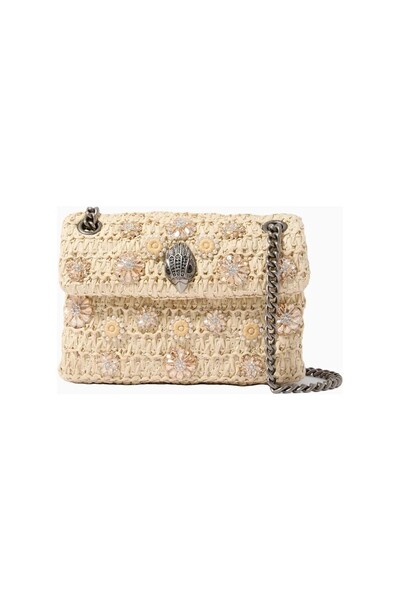 Kurt Geiger Kensington Raffia Effect Mini Chain Strap Pack Women's Crossbody Bag