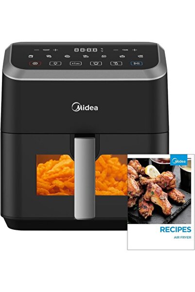 Midea مقلاة هوائية مع تحكم رقمي باللمس، سعة 5 لتر، تقنية X Cycloneair، نافذة ...