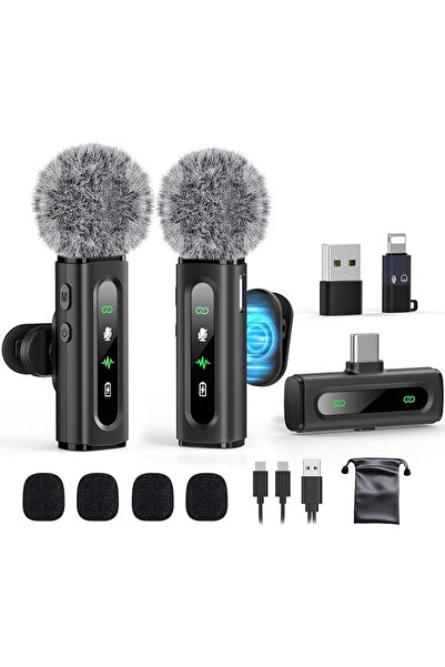 GoorDik USB C Lavalier Microphone Wireless Mini Mic for Type-C Android Phone/...