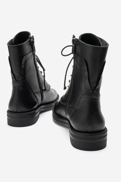 Zeynep Sıradağlı Halsey Genuine Leather Women's Boots Black Boots
