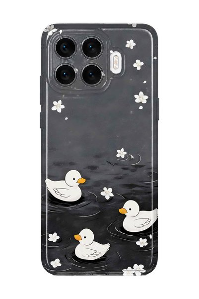 FLAMENKO Xiaomi 17t Compatible Little Ducks Patterned Transparent Phone Case