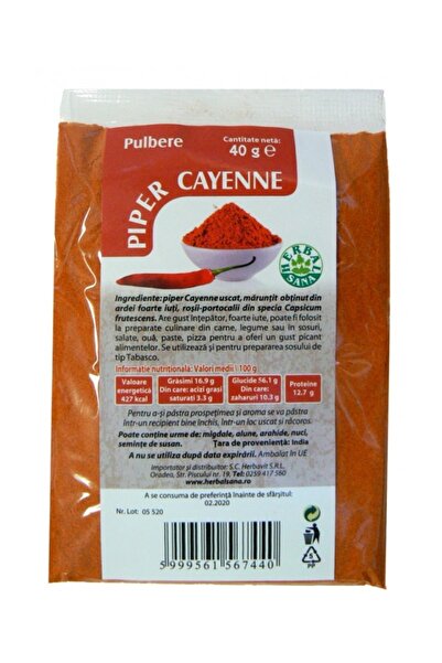 Herbal Sana Σκόνη πιπεριάς καγιέν 40γρ.