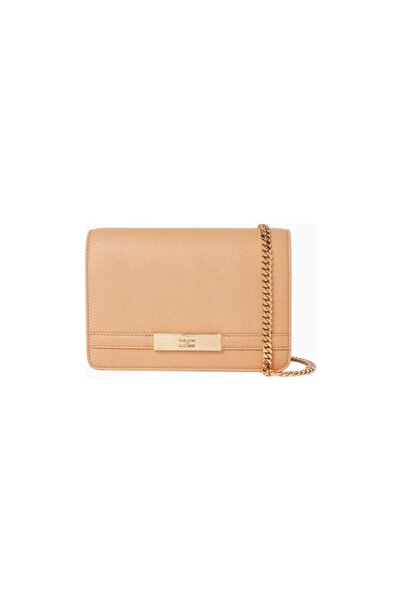 Elisabetta Franchi Luxury Faux Leather Flap Shoulder Bag with Gold Chain Detail