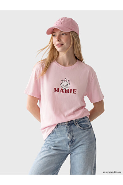 LC Waikiki Γυναικείο μπλουζάκι  "Marie " με στάμπα, 100% βαμβάκι