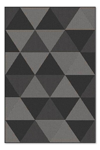 OXFORD HOME Επίπεδο Ψάθινο Χαλί 4889-24033 Μαύρο-Μπεζ 200x300εκ.