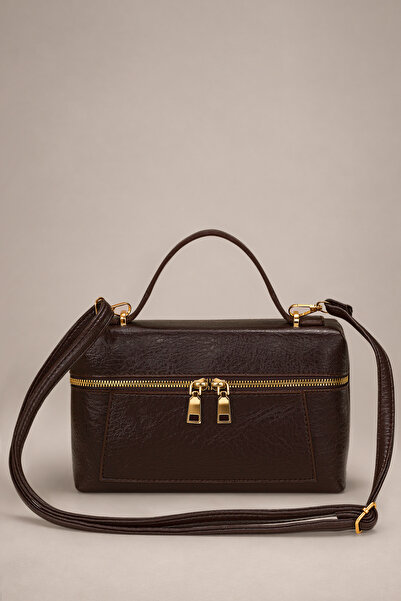 Housebags Box Form Brown Crossbody Women's Hand and Shoulder Bag Ref.8392093