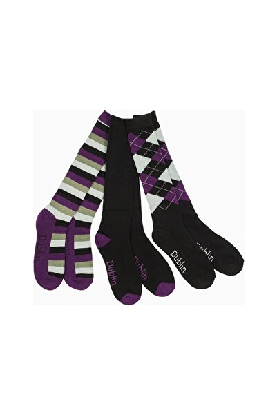 Dublin 3-Piece Below-Knee Cotton Riding Socks Set
