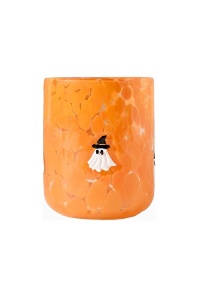 Anthropologie كوب عصير زجاجي مزخرف يدويًا بالخرز من ماركة ميستيك أيكون
