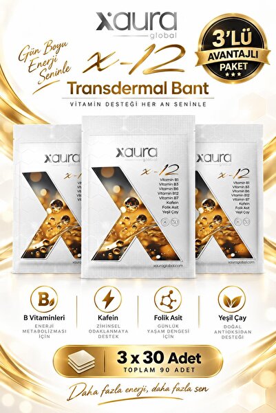 xaura X-12 30'lu Transdermal Bant 3 Adet