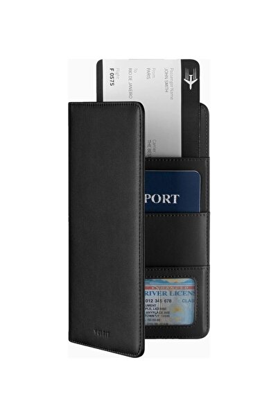 VULKIT Rfid Protected Leather Unisex Passport Holder and Travel Wallet