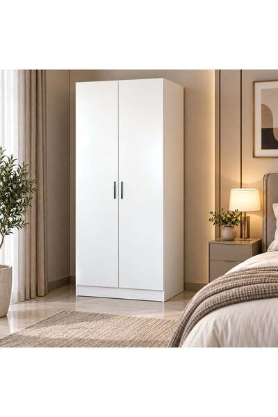 Nova Two-Door Wardrobe White