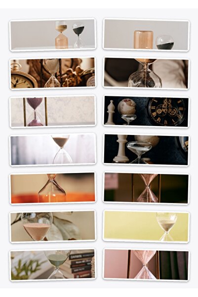 OEM Hourglass Sticker Pack, Set of 14 Time Themed Stickers, Unique Design, Du...