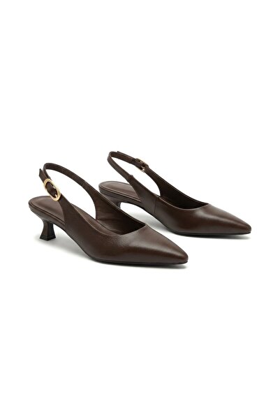 Zerenyus Zrct3 - Short Nut Heeled Pointed Toe Women's Shoes 4 cm Brown