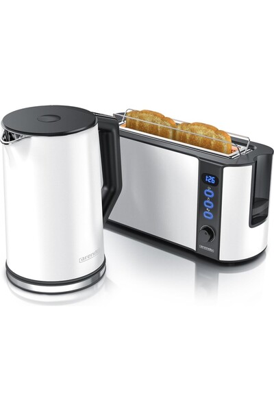 Arendo Kettle & Toaster Set,Stainless Steel,With Led Display,With Keep Warm F...