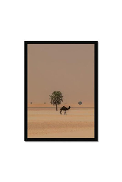 ALAYRA International Arabian Desert Camel Art (50x70 cm) With Outer Frame for...