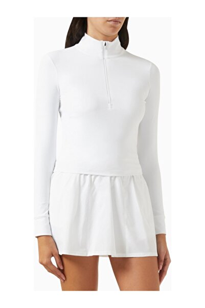 Vuori Studio Half-Zip Crop Top, Stretch Knit Sporty and Stylish Top